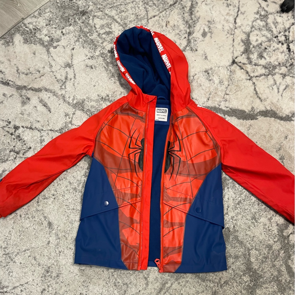 Marvel Red and Blue Spider-Man rain Jacket